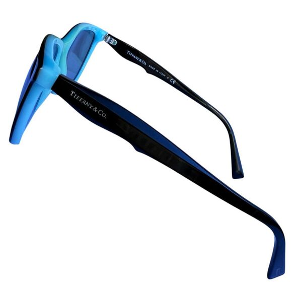 TIFFANY & CO. Prescription Glasses & Case TF 2115 8055 Black Blue Cat Eye Eyegla - Picture 2 of 8